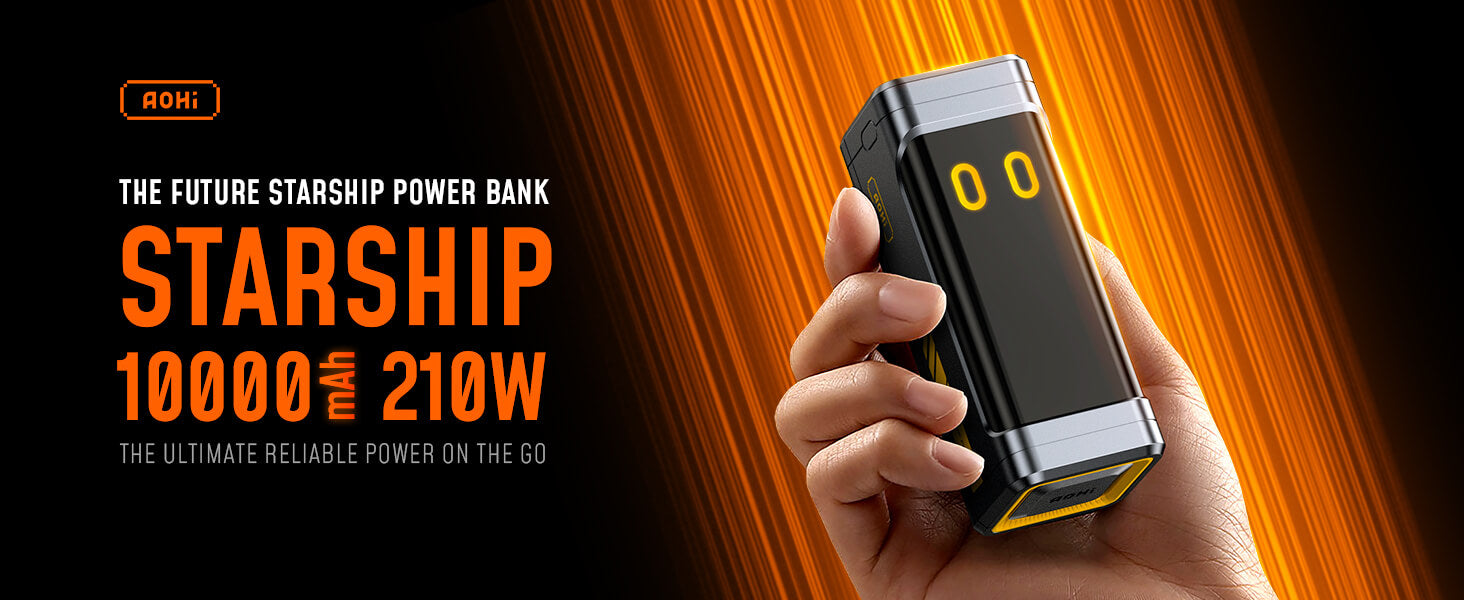 The FUTURE STARSHIP PRO PD 3.1 210W 10000mAh Power Bank with 140W USB-C to USB-C Cable