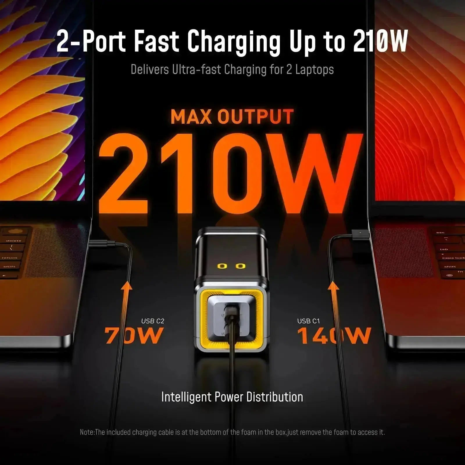 The FUTURE STARSHIP PRO PD 3.1 210W 10000mAh Power Bank with 140W USB-C to USB-C Cable AOHI