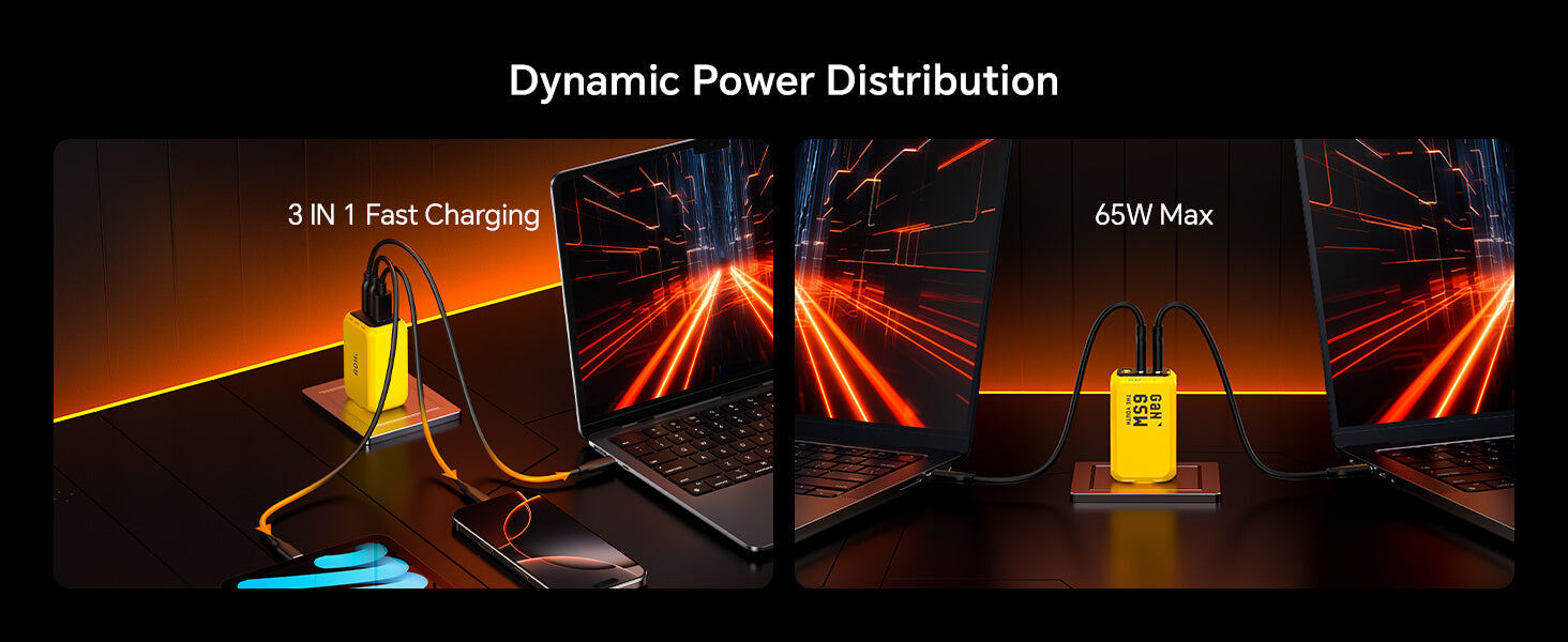 AOHI THE YOUTH PD PPS 65W GAN 3-Port Foldable Charger