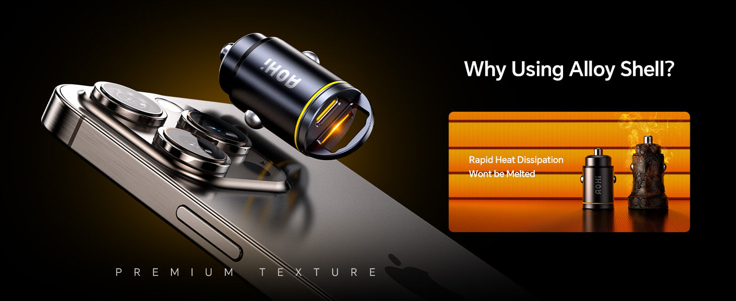AOHI SUPERAUTO PD 45W Fast Car Charger (USB-C & USB-A)