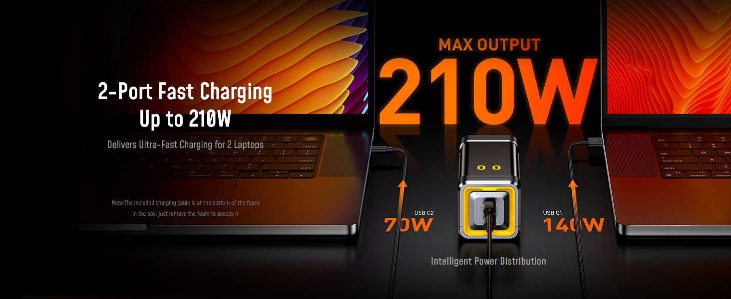 The FUTURE STARSHIP PRO PD 3.1 210W 10000mAh Power Bank with 140W USB-C to USB-C Cable