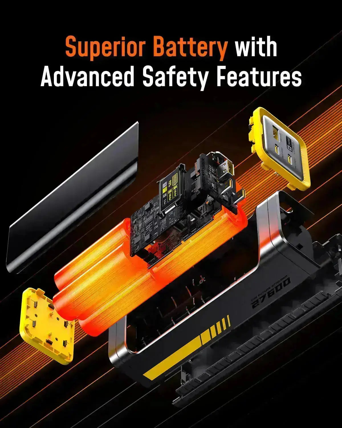 AOHI The Future Starship 240W 27,600mAh LED Display Power Bank with THE FUTURE Adonis USB4 2.0 USB-C to USB-C Cable AOHI