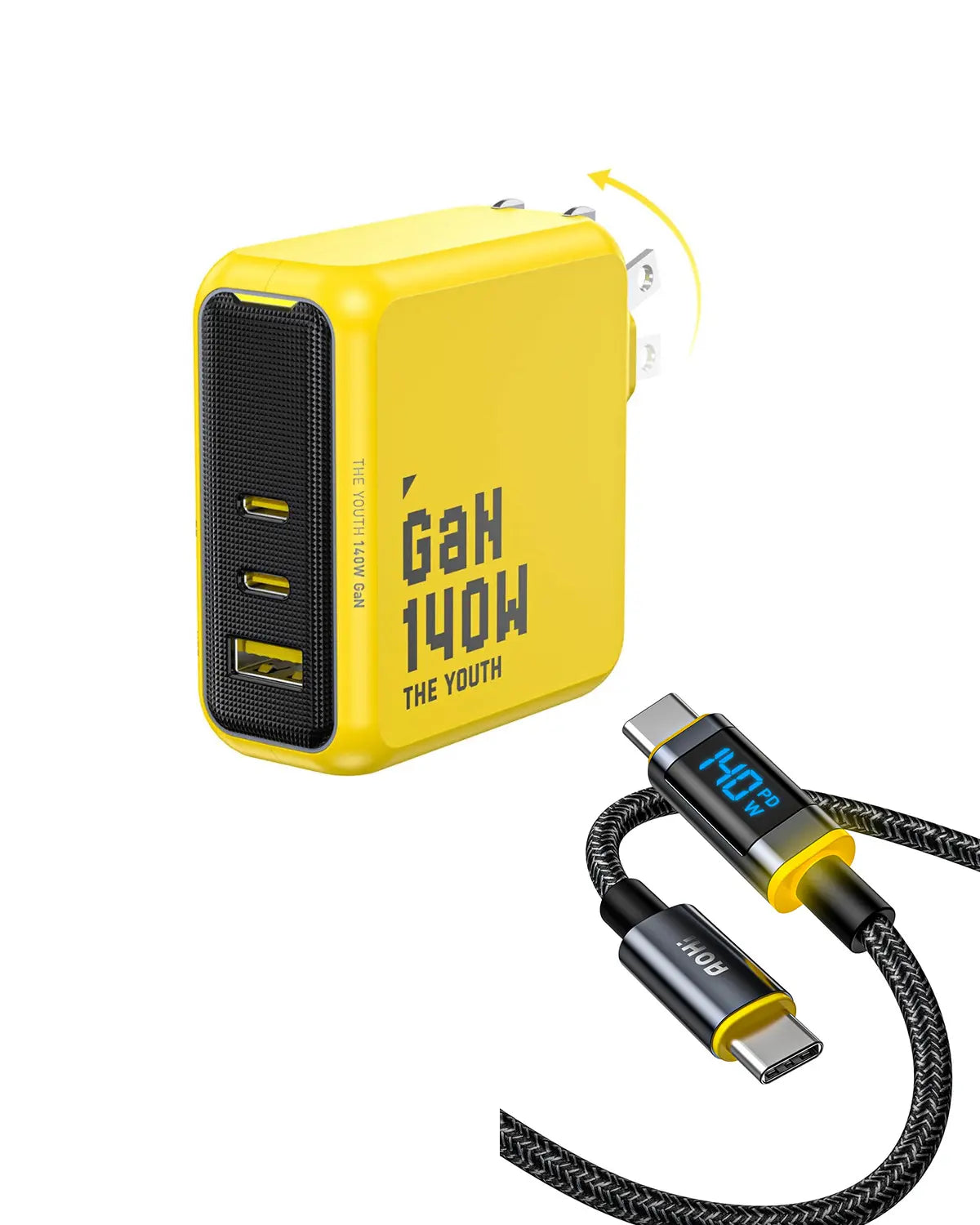 AOHI The Youth 140W PD3.1 GaN 3-Port Fast Charger AOHi
