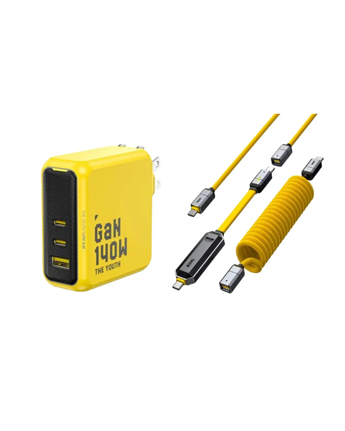 [NEW] AOHI Future Magflash Charging & Data Storage Cable Set (512GB/ 240W/ 1000MB/s)with the Youth 140W PD3.1 GaN 3-Port Fast Charger AOHi
