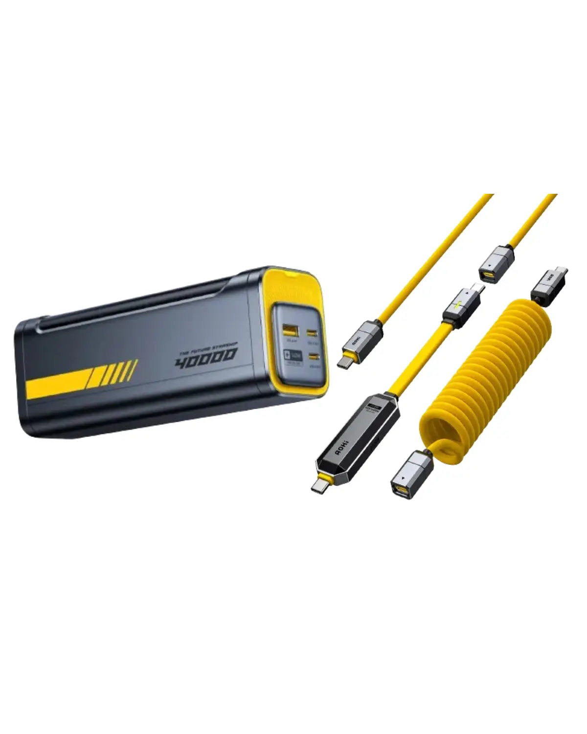 AOHI Starship 2-in-1 40000mAh PD3.1 140W Power Bank with Future Magflash Charging & Data Storage Cable Set AOHI