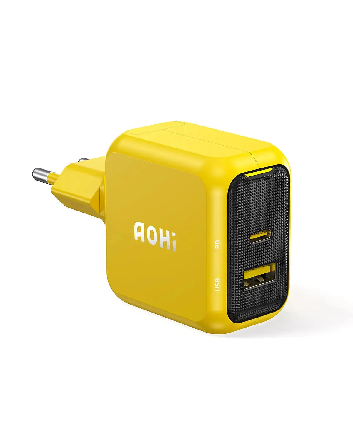 AOHI Magcube 67W Dual-Port Foldable GaN Charger with LED Cable (Yellow/Black) AOHI Tech